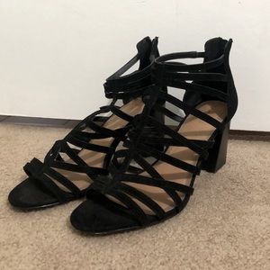 Velvety Suede Chunky Heel